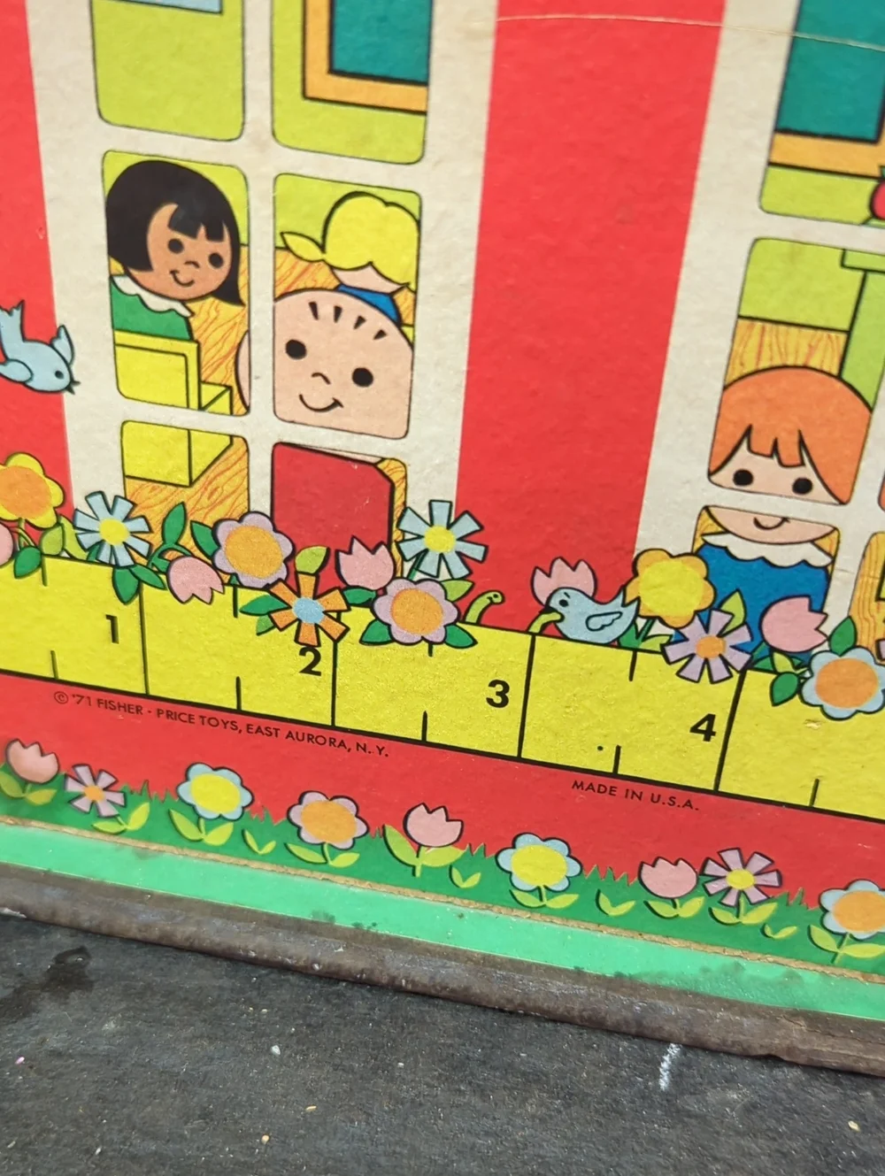 Set19)#923	 Little‎ People Play Family School 1971 w/extras set/trays/bus
